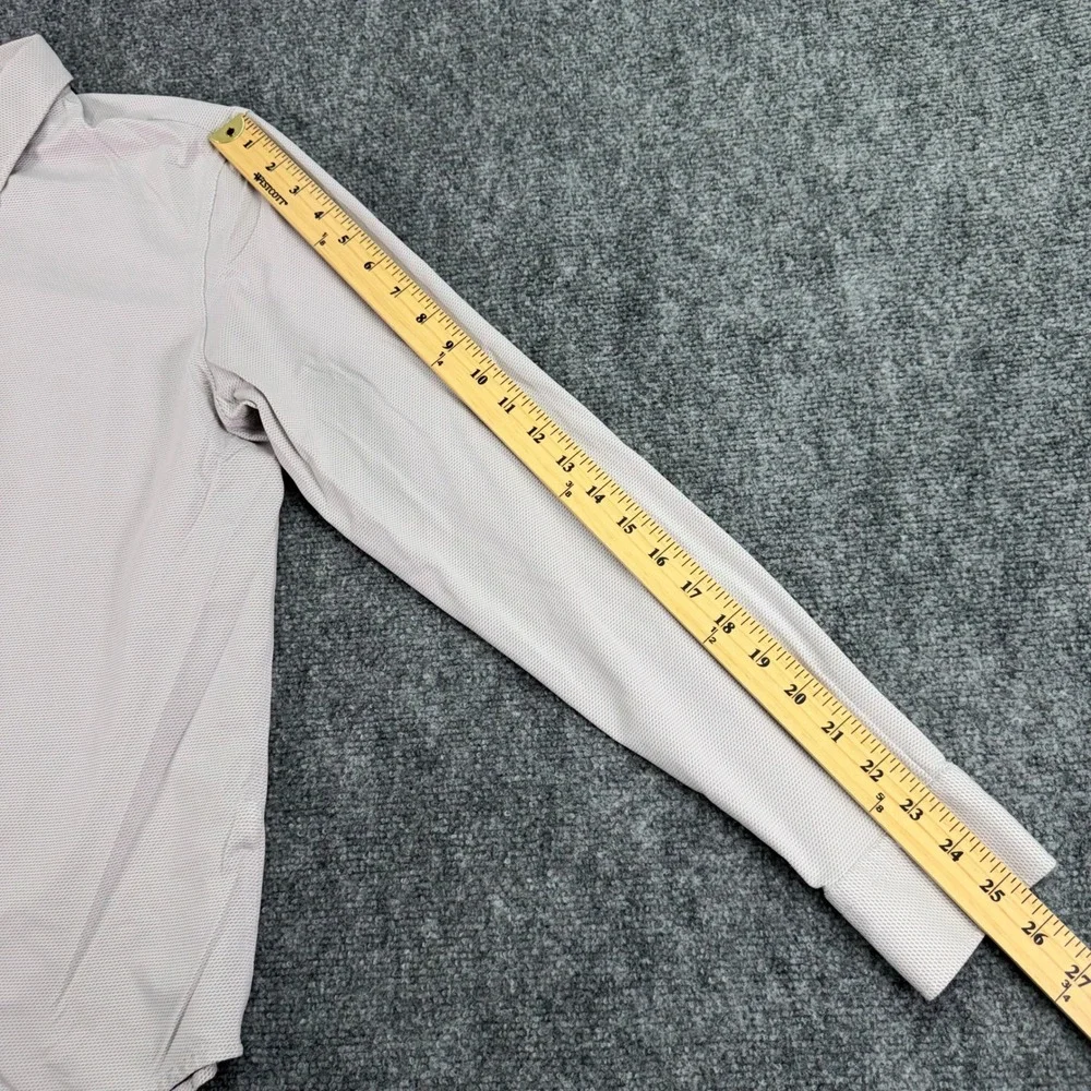 Rhone Shirt Mens Small Micro Print Commuter Performance Stretch Button Up